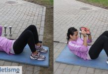 Ejercicios de fuerza: abdominales con pesa