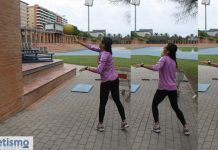 Ejercicios de fuerza: balón medicinal a un brazo
