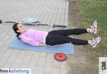 Ejercicios de fuerza: abdominales inferiores (tijeras verticales)