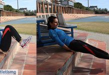 Ejercicios de fuerza: abdominales con elevación de rodillas