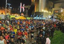 Triplete etíope en la maratón nocturna de Bilbao