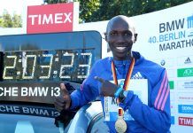 Análisis del récord del mundo de maratón de Wilson Kipsang