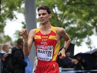 Álvaro Martín, subcampeón de Europa sub23 de marcha