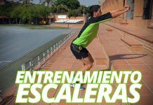 Rutina de entrenamiento en escaleras