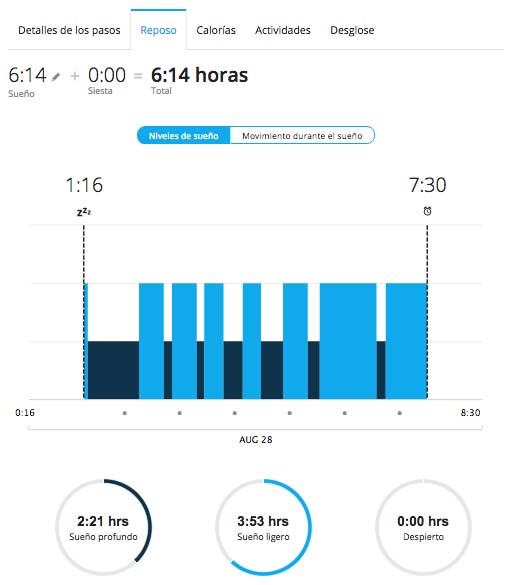 Garmin 225 - Monitor de sueño