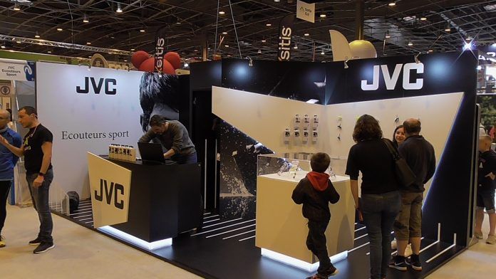 JVC AE Wireless Stand Expo Paris Marathon