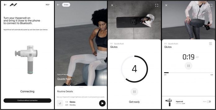 Hyperice Hypervolt App Rutina Aplicada