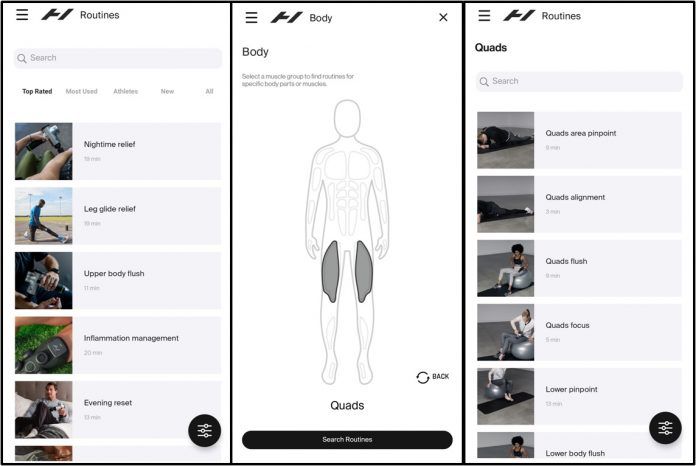 Hyperice Hypervolt App Rutinas