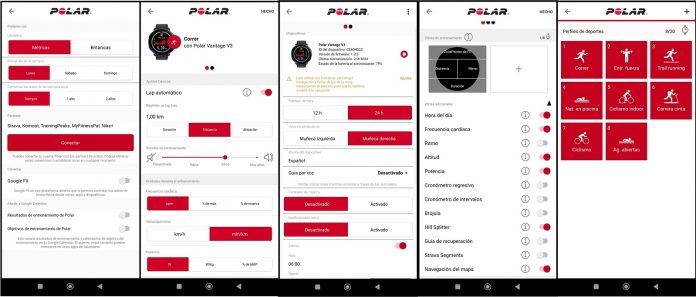Polar Vantage V3 App Configuracion