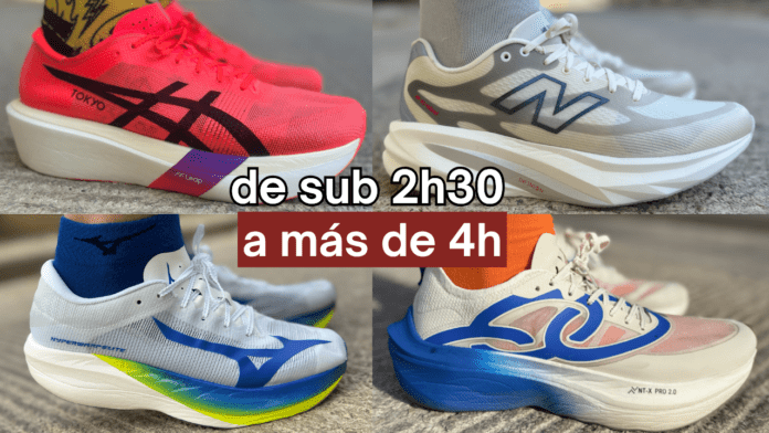 La guía definitiva de zapatillas para maratón: cuál usar según tu tiempo objetivo
